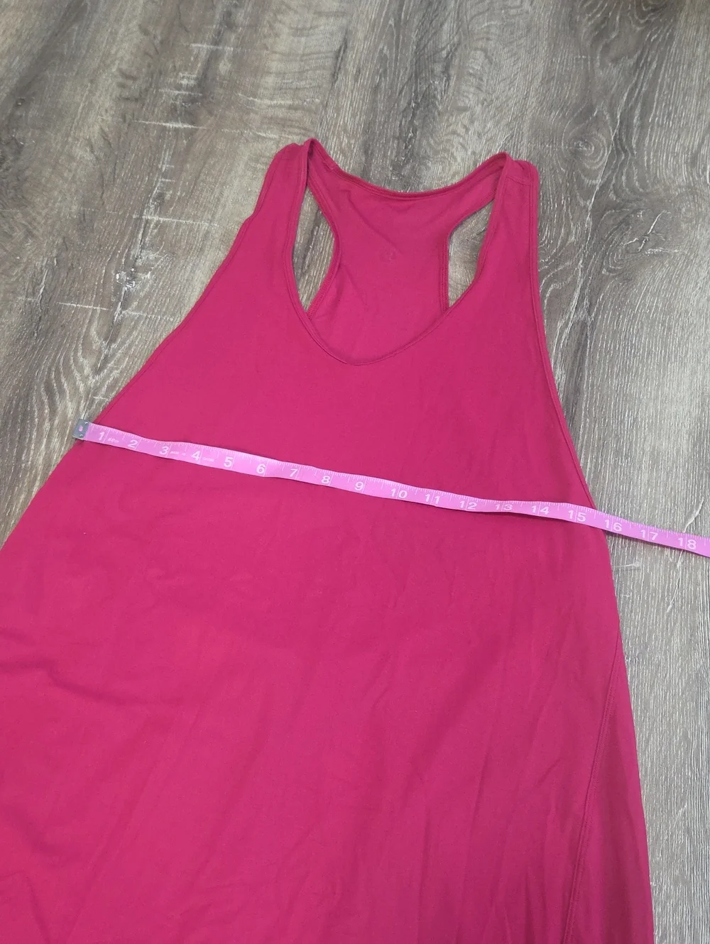 Lululemon Rejuvenate Racerback Dress Fuchsia Draped Layered Rose Magenta Pink